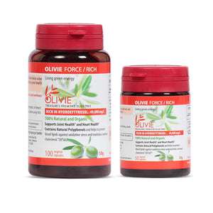 OLIVIE FORCE/RICH, the full spectrum capsules from organic olive trees surviving Desert 8 times clinically tested