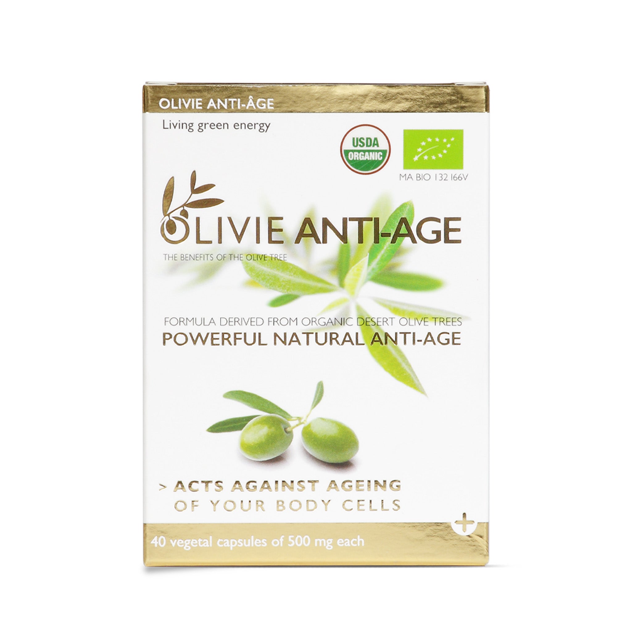 With its powerful polyphenols OLIVIE ANTI-AGE is organic and promotes active rejuvenation of your body cells