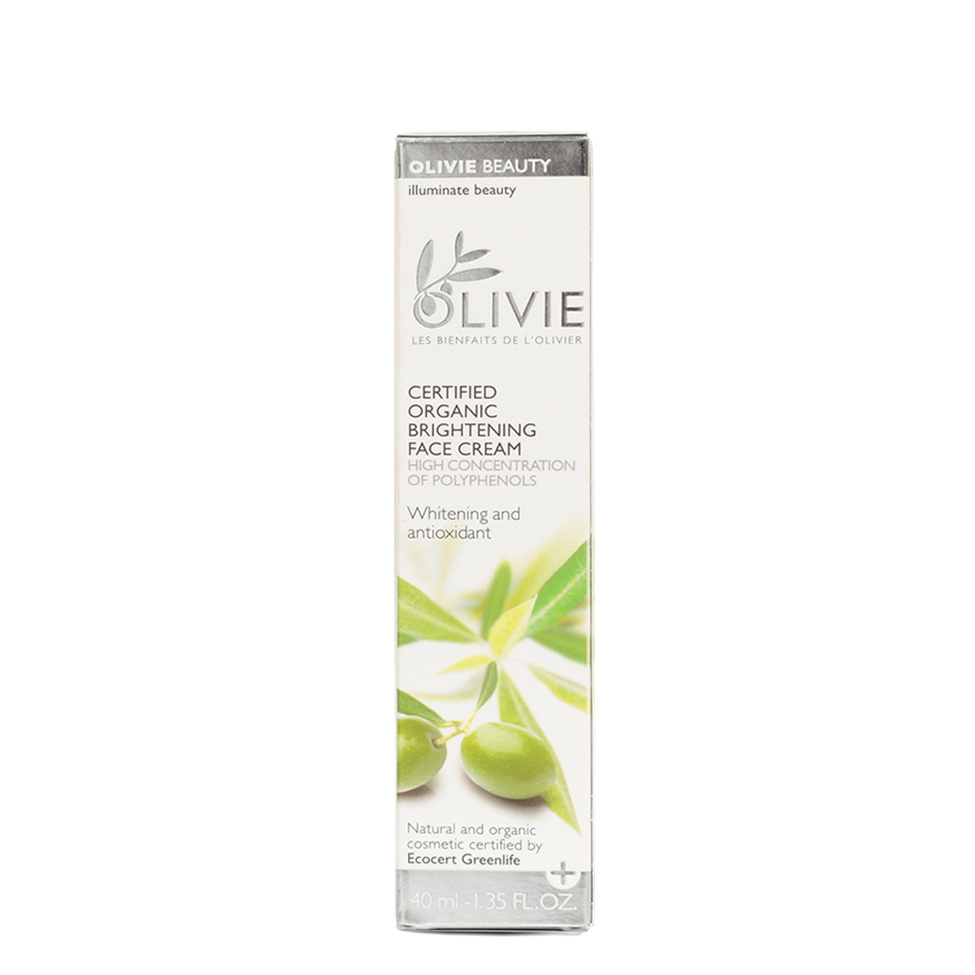 OLIVIE BEAUTY is the ultimate organic certified face cream with high concentration of polyphenols